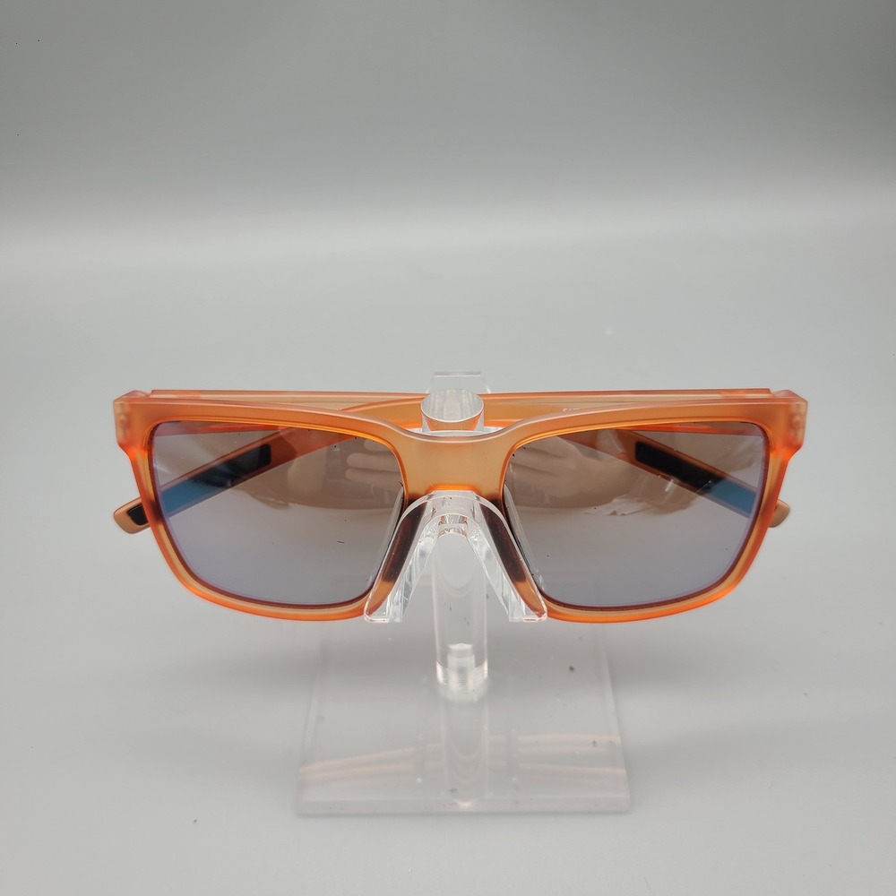 RIA Eyewear Forte Sunglasses Translucent Orange Rectangular Handmade in Italy